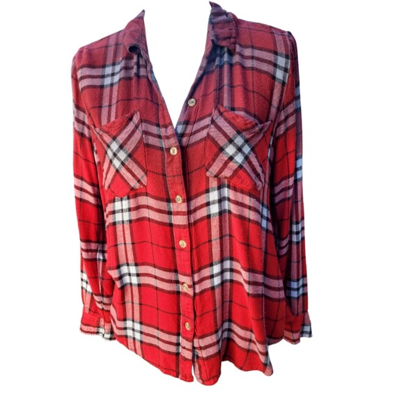 Lace Heart UPCYCLED Flannel | Large - Picture 2 of 6